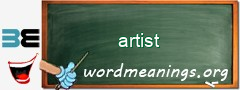 WordMeaning blackboard for artist